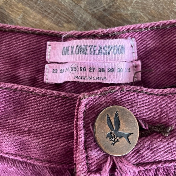 One teaspoon maroon cut off shorts - Picture 4 of 5